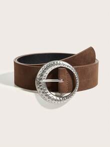 1条西部牛仔波西米亚风腰带，牛仔竞技，牛仔女郎，波西米亚风腰带，西部腰带，女士腰带，Y2K腰带，Y2K配饰，女士腰带，西部风格腰带，女士时尚配饰，复古银色新月形扣棕色麂皮腰带，连衣裙配饰，适合派对、节日等场合 - 棕色 - 查看 1