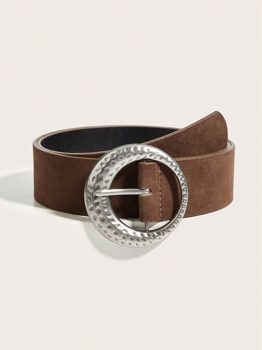 1条西部牛仔波西米亚风腰带，牛仔竞技，牛仔女郎，波西米亚风腰带，西部腰带，女士腰带，Y2K腰带，Y2K配饰，女士腰带，西部风格腰带，女士时尚配饰，复古银色新月形扣棕色麂皮腰带，连衣裙配饰，适合派对、节日等场合 - 棕色 - 查看 1