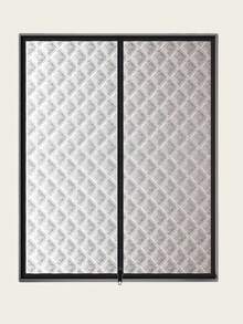 1pc Winter Thickened Zippered Curtain - Zip Up To Lock In Warmth, Block Cold Wind, Reduce Noise, No Drilling Required, Install In 5 Minutes, Multiple Sizes Suitable For All Windows | Essential For Bedroom (Sound Insulation For Sleep) And Living Room (Keep Warm In Winter) - Silver - View 85