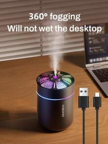 1 x 180毫升车载加湿器，黑色车载空气清新剂，带浪漫彩色氛围灯，黑白两色可选，2种工作模式，自动关机功能，兼容精油，五合一超声波香薰机，5套精油套装，适用于汽车、客厅、卧室、浴室、植物、宠物房、办公室、大房间，需电源适配器 - 黑與白 - 查看 11