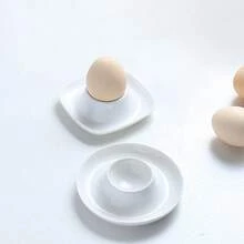 1pc Egg Holder, Egg Cup, Round/Square Egg Tray, Plastic Western Style Egg Cup - Multicolor - View 4