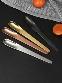 1 Peça Colher de Café de Aço Inoxidável/Colher de Sorvete Revestida de Titânio, Design Criativo, Suprimentos Escolares, Decoração de Outono, Essenciais para Casa de Volta às Aulas, Imperdível do Outono - Multicolorido - Visão 2