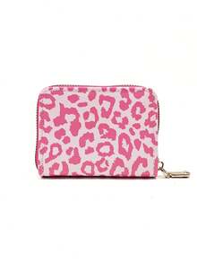 1pc Leopard Print Fashion Coin Purse, Compact & Convenient Multi-Slot Card Holder, Multifunctional ID Card Case, Great For Commuting, Shopping, And Gift Giving - Multicolor - View 8