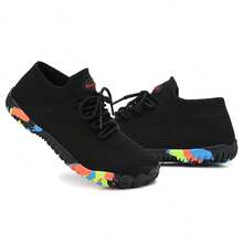 女士速干鞋、户外游泳鞋、涉水鞋、透气防滑溯溪鞋、夏季钓鱼鞋、步行鞋、织物鞋面，透气轻便 - 黑色 - 查看 4