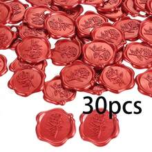 20/30/50pcs Wax Seal Stickers, Wedding Invitation Envelope Seals, Self-Adhesive Envelope Closure Stickers, Suitable For Weddings, Invitations, Envelopes, Gift Packaging, Christmas And Other Occasions - Hot Pink - View 10