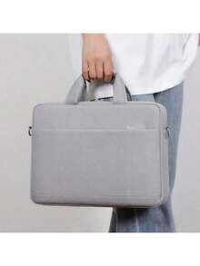 14-17.3 Inch Waterproof Laptop Briefcase, Compatible With Macbook Pro 15/16, Air 15 M2, 14-17.3 Inch HP And Asus Laptops, Ultra-Slim Messenger Bag/Shoulder Bag, Black - Multicolor - View 4