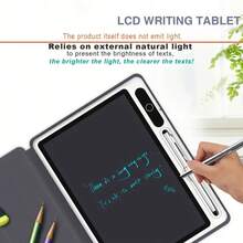Electronic Notebook With 10-Inch LCD Writing Tablet And PU Protective Case, Erasable Drawing Tablet, Suitable For Use In The Home Office By Adults. - Black - View 7
