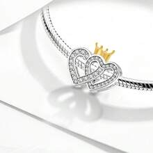 1 PC 925 Sterling Silver Crown Star Love Bead Suitable For Bracelets DIY Women's Jewelry - Set 3 - View 5