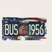 2个鹰牌车牌框，爱国鹰牌，彩色不锈钢汽车配件，趣味车牌装饰（含螺丝），尺寸12.3英寸 x 6.3英寸 - 車牌框 - 查看 7