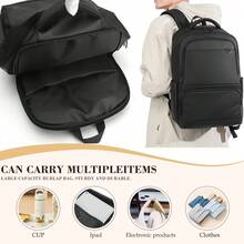 Mochila de nailon para hombres | Bolsa para portátil de gran capacidad y antirrobo, adecuada para negocios/viajes/escuela | Regalo de vuelta a clases - Multicolor - Ver 3