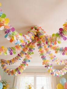 1/2 件 78 英寸金属丝花环，适用于门、树、楼梯、壁炉架、复活节派对装饰、节日庆典、主题派对、室内家居装饰 - 彩色 - 查看 7