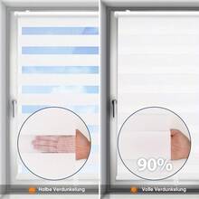 Sekey Doppelrollos Klemmfix Kein Bohren Doppelrollos Duo Rollos Faltrollos 40X130Cm - [Weiß] - Übersicht 5