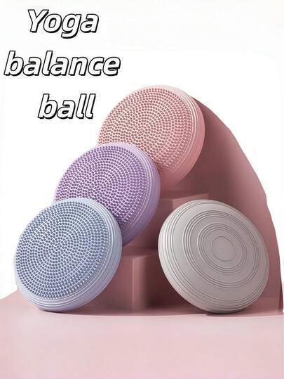 1pc Thick Anti-Burst Yoga Balance Massage Mat With Air Pump, Yoga Balance Pad, Massage Mat, Core Strength Training, Fitness Equipment, Home Fitness Stabilizer, Anti-Burst Thick Non-Slip Exercise Mat, Body Shaping Training Equipment, Pilates Training Mat, Gym Equipment, Home Yoga Sports Gear, Home Pilates Accessories, Essential Yoga & Pilates Supplies, Gym Accessories, Essentials