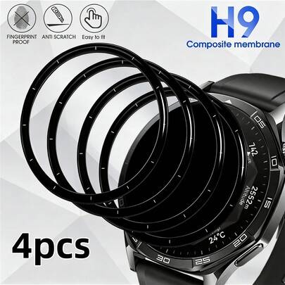 4pcs 3D Curved Screen Protector Film For Huawei Watch GT 6 41mm 46mm, High Definition Anti-Scratch