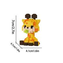 Sweetheart Cute Series, Cute Cat & Dog Building Blocks, Micro Particle Blocks, Suitable As Birthday Gift, DIY Assembly Decoration, Stress Relief Blocks, Building Block Ornament, Puzzle Blocks, Abstract Blocks. - Multicolor - View 12