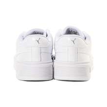 Puma 女士经典低帮休闲运动鞋，白色 - 彪馬白-彪馬白-銀色 - 查看 4