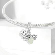 1颗闪亮萤火虫吊坠珠，适合制作手链，精美礼品，女士珠宝制作吊坠，精致配饰 - 款式20 - 查看 4