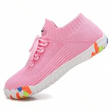 女士速干鞋、户外游泳鞋、涉水鞋、透气防滑溯溪鞋、夏季钓鱼鞋、步行鞋、织物鞋面，透气轻便 - 粉色 - 查看 1
