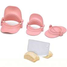 1/4件套高品质糕点模具和刮刀 - 可重复使用的饺子、馅饼和甜点制作工具 - 感恩节、圣诞节、万圣节和复活节烘焙必备 - 厨房小工具，传统设计 - 彩色 - 查看 2