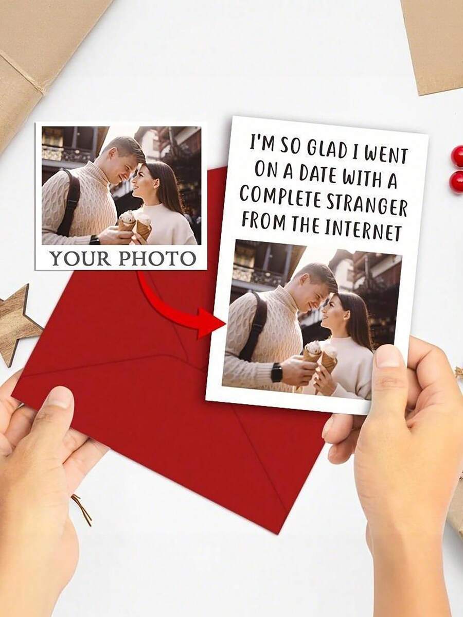 Customized Valentine's Day Card - Unique Birthday, Valentine's Day And Anniversary Card With Envelope - English Text, Suitable For Boyfriend, Girlfriend, Husband And Wife (With Envelope) - Multicolor 2 - View 1