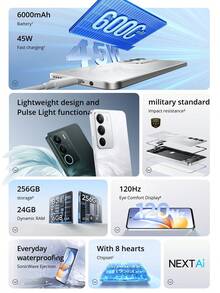Realme C71 6GB+128GB/8GB+256GB 解鎖智慧型手機，搭載 UNISOC T7250 晶片組與 6.67 吋 HD+ 120Hz 螢幕，6000mAh 電池支援 45W 快充，50MP AI 相機可 1080P 雙視角錄影，IP64 防塵防水，適合創意內容拍攝 - 白色 - 查看 3