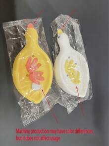 1/2/3 Pcs Duck Shaped Soap Dish With Draining Function, Cartoon Soap Tray, Bathroom Soap Holder, Minimalist Style, Essential For Home & Bathroom. Home & Bathroom Decor, Autumn Decor, Back To School Decor, Gift, Valentine's Day, Mother's Day - Multicolor - View 9