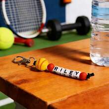 1pc Personalized Custom English Name/Letter - Soccer, Basketball, Baseball Beads - Lobster Clasp - Birthday, Anniversary, Valentine's Day Gift, Suitable For Him/Her Or Parents - Ball Keychain - View 19