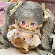 20cm Cotton Doll Wig, High Temperature Fiber Single Ponytail, Hair Clip Curly Ponytail (Hair Only) - Multicolor - View 5