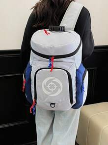 新款时尚大容量背包，休闲百搭学生书包 - 淺灰色 - 查看 1