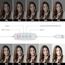 vanity tocadorLECUTE Luces 10 Focos para Espejo  Bombillas LED Lámparas del Espejo  Ajustable USB  Style LED Vanity Mirror Lights Kit Luz Baño Tocador Vestidor Iluminacion - Blanco - Ver 4