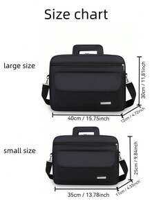 1个黑色时尚公文包，简约时尚商务笔记本电脑包 - 彩色 - 查看 11