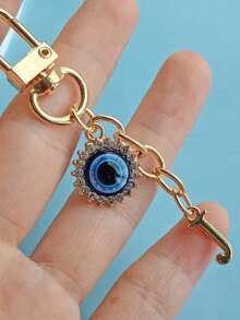 Evil Eye Keychain With Blue Eye Charm & Initials (A-Z) - Golden-Tone Rhinestone-Encrusted Protection Talisman, Durable Metal-Like Letters For Women, Car Keys, Personalized Pendants, Bag Accessories, Key Accessories,,Ideal For Birthday, Graduation, Wedding Gifts, Backpack And Car Key Decor, Friendship Day Present, Decorative Keyring,Valentine'S Day Gifts, Recent Holiday Gifts,Suitable Gifts For Family, Friends, Colleagues, And Classmates - Multicolor - View 15