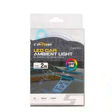 Tira de Luz Neón LED para Interior de Coche C24717 - Kit de Luz Ambiental RGB 2 Metros - Conexión USB y Control Remoto - A - Ver 2
