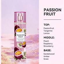 Wish 20 Varieties Of Women's Body Mist Perfume Spray, 3 Pcs/8 Fl Oz Long-Lasting Floral Fruity Spray With Non-Greasy Alcohol-Based Formula. Suitable For Hair & Body, Ideal For Parties, Dates&Gifting. Lightweight And Smooth Application.Valentine's Day Gift - Passion Fruit+Blackberry Mystery+Rose Blossom - 查看 2