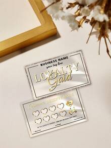 200/500/1000pcs Customized Personalized Beige & Gold Membership Card Template, Spa/Salon Membership Card DIY, Reward Card, VIP Customer Card, Discount Card, Business Promotion Card - Multicolor - View 3