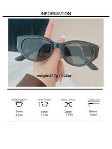 1pc Retro European & American High-End Cat Eye Frame Fashion Glasses For Men, Suitable For Street Photography, Fashion Outfits, Driving, Etc. - Multicolor - View 2