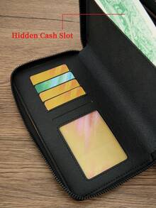 HOVI'S Classic Solid Color Retro Clutch Bag, Minimalist Business Large Capacity Lightweight Waterproof Daily Commute Phone Bag For Men, Valentine Day - Brown - View 9