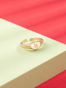 1 chiếc nhẫn kiểu cổ điển 26 chữ cái, thích hợp làm quà tặng cá nhân hóa, quà tặng bạn bè, quà tặng ngày lễ cho thanh thiếu niên. - Nhiều màu - Xem 24