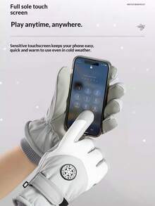 1 Pair Unisex Winter Ski Gloves, Windproof Thick Warm Gloves For Skiing, Snowboarding - A - View 8