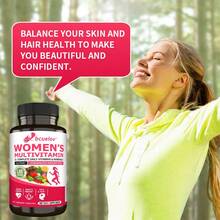 Bcuelov Women's Multivitamin Supplement - Contains Daily Multiminerals And Vitamins - Supports Heart, Brain, And Skin Health - 120 Capsules - 1 Bottle - View 5