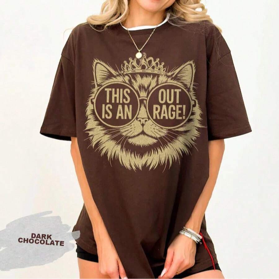 Dungeon Crawler Carl Shirt, This Is An Outrage T-Shirt Princess Donut And Mongo Tee Fantasy Book Reader Shirt Bookish Merch.Jpg - màu đen - Xem 1