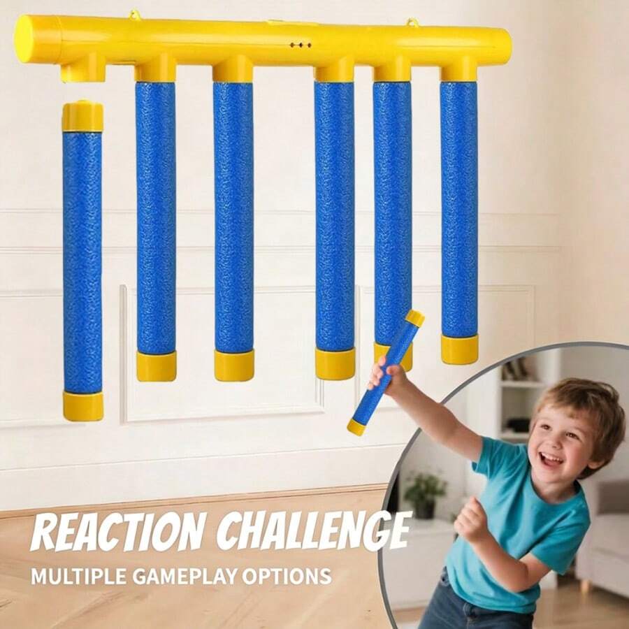 Children's Catch Falling Sticks Reaction Game, Hand-Eye Coordination Training Toy, Indoor Outdoor Interactive Speed Challenge Game, Suitable For Family Gatherings - Multicolor - View 1
