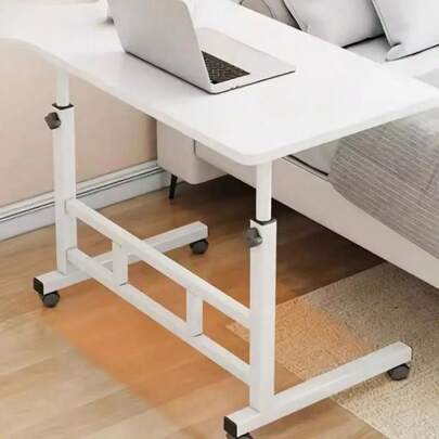 Mobile Lift Table, Computer Desk, Adjustable Height, With Wheels Bedside Computer Desk, Sofa Side Table, Two Sizes Available, Suitable For Bedroom, Dormitory Laptop Stand, Lazy Office Desk, Coffee Table, Gift