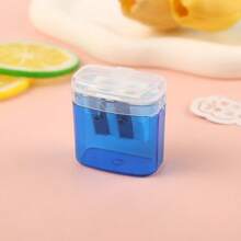 [Customization] 1pc Personalized Double Headed Pencil Sharpener, Customized Double Hole Pencil Sharpener With Different Sizes Of Holes, Eyebrow Pencil Sharpener, Suitable For Back To School Learning Supplies During The New Semester - Multicolor - View 11
