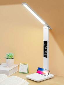 LED Desk Lamp, Eye-Caring Study Reading Light For Students, Bedroom Bedside Lamp, Powered Desk Lamp For Dorm - White - View 13