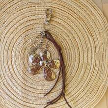 Bohemian Large Metal Flower Tassel Keychain, Minimalist Streetwear Style Bag/Waist Metal Pendant - Metal Sunflower - View 5