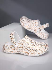 Zuecos transpirables unisex, con absorción de impactos, antideslizantes, silenciosos, de uso múltiple para interiores/exteriores, aptos para todas las estaciones - Blanco - Ver 6