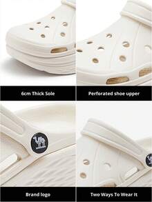 CAMEL CROWN 夏季沙滩休闲厚底凉鞋 - 米色 - 查看 2