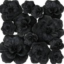 24 Inch (60cm) Large Artificial Paper Flower Decor, Handmade Wall Backdrop Decoration Suitable For Christmas, Mexican Wedding, Graduation, Bridal Shower, Birthday Party, Etc. (Black) - Black - View 8