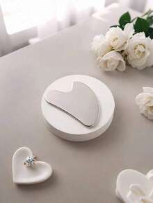 2-Pieces Facial Scraping Massage Tool Kit: 1 Double-Headed Massage Roller, 1 Heart-Shaped Gua Sha Board, Facial Massage To Reduce Puffiness, Soothe And Smooth Skin For A Radiant Glow - Multicolor - View 5